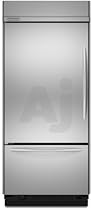 KitchenAid Architect Series II KBLC36FTS 36" Built-In Bottom-Freezer Refrigerator with Glass-Touch Electronic Controls, Automatic Ice Maker & Adjustable SpillClean Glass Shelves: Stainless Steel/Left Hand Door Swing