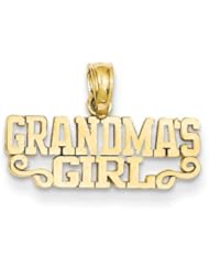 Genuine IceCarats Designer Jewelry Gift 14K Grandma&apos;s Girl Pendant