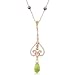 One of a Kind Lemon Quartz and Diamond Necklace in 18k Rose Gold (H/VS-SI)