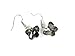 Charcoal Faceted Butterfly Shape Crystal Glass Dangle Earrings