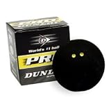 Dunlop Pro Double Yellow Dot Squash Ball - Single by 