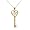 image 10k Yellow Gold Polished "Love" Key Pendant on Box Chain, 18"