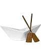 Sagaform Paper Boat Serving Bowl Set with Utensils, White