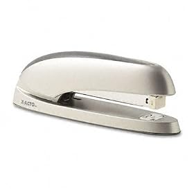 X-Act- Platinum Plus Full Strip Desk Stapler, 20 Sheet Capacity, Silver