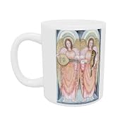 Two angels playing instruments, 1995 (w/c) by Gillian Lawson - Mug - Standard Size