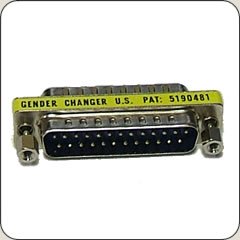 Slimline DB-25 Male/Male Gender Changer