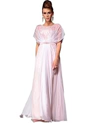 A-line Pleated Applique Beaded Chiffon Off the Shoulder Club Dress/Prom Dress/Party Dress 