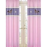 Pretty Pony Horse Window Treatment Panels - Set of 2