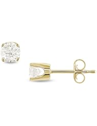 14k Yellow Gold 1/2ct Solitaire Stud Earring