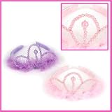 Feather Beaded Princess Tiara Select Color: pink