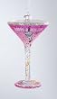 Happy Hour Blown Glass "Happy Birth-Tini" Martini Cocktail Christmas Ornament