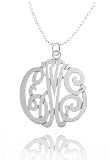 Personalized Initials Pendant 1(Order Your Initials)- Sterling Silver