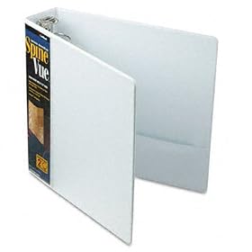 SpineVue Round Ring View Binder, 2 Capacity, White