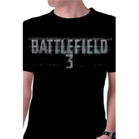 Video Game Shirts - Battlefield III T-Shirt Distortion Logo (M)