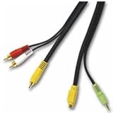 Cables To Go - 27992 - 12ft Value Series S-Video + Audio to 3 RCA Cable (Black)
