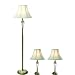 Riviera One Light Table Lamp and Floor Lamp Set in Matte Antique Brass