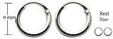 Sterling Silver Teeny Endless Hoop Earrings, 5/16 in. Diameter