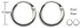 Sterling Silver Teeny Endless Hoop Earrings, 5/16 in. Diameter