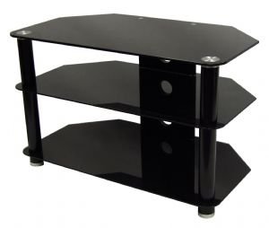 Black Plasma Stand on Black Glass Lcd Plasma Tv Stand 322125 26