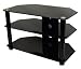 Black Glass LCD Plasma TV Stand 322125 26