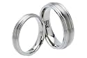 4mm Ridged Titanium Wedding Band (Size 4 - 8)