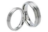 6mm Ridged Titanium Wedding Band (Size 8.5 - 13)