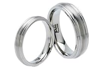 4mm Ridged Titanium Wedding Band (Size 4 - 8)