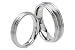 4mm Ridged Titanium Wedding Band (Size 4 - 8)