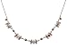 Michal Negrin Delicate Necklace with Flowers and Leaves All the Way Around, Garniswed with Blue and 