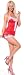 Red Satin Lycra & Lace Mini Dress lingerie chemise