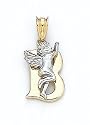 14K Angel Initial 'B' Pend - GH16671