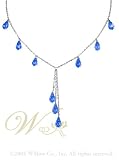 STUDIO 925: *AQUA SWAG BRIOLETTE BIB CZ NECKLACE*
