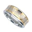 Gold Plated Stainless Steel Ring With Design
