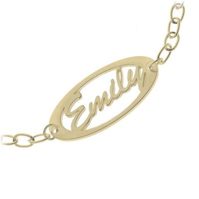 Schmuck-Pur Echt Silber Fußkette mit Wunsch-Namen mit 24K Gold