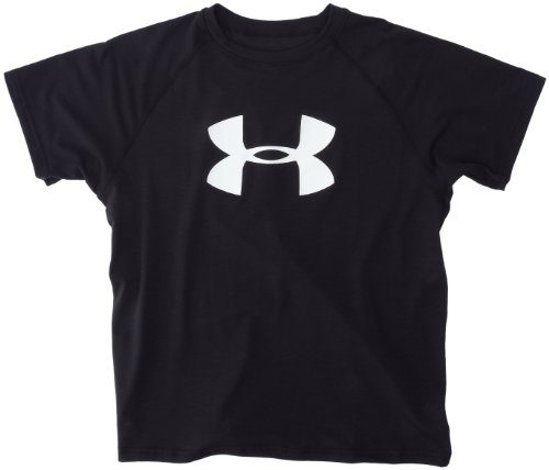 Under Armour Kinder T-Shirt Boys Big Logo Tech T, black, 152