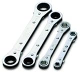 4 Piece Fractional Ratcheting Box End Wrench Set