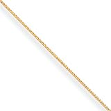 14k 1mm Solid Diamond-cut Spiga Chain - 24 in.