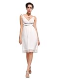 Ever Pretty Double V Neck Empire Line Knee-length Party Dress 27129