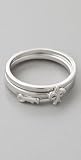 Gorjana Key & Fleur de Lis Stacking Rings