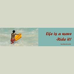 Set of 4 The Boy and the Sea Surf Surfing Surfer Gift Bookmarks with FREE BOOKLIGHT. Original Art product by Vas Paris