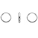 14k Yellow or White Gold 2mm Domed Hoop Huggies Earrings (0.5