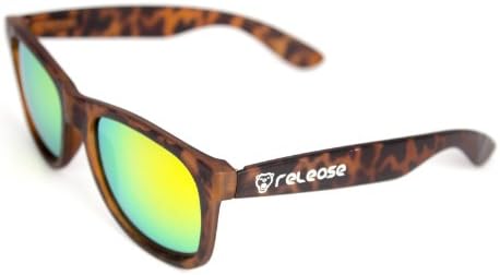 Release Seeker Turtle Shell Frame Jade Lens Wayfarer Sunglasses - 5.625mm width lens