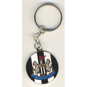 100% OFFICIAL NEWCASTLE UNITD FC CREST KEY RING