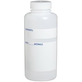 Bel-Art F106200008 6-Pack 1000 mlPrecisionware Narrow Mouth High Density Polyethylene Bottle