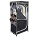 Wardrobe with Mesh Pockets (Black/Silver) (60