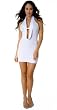 Sexy Short Trendy Dressy Party Plunging-Neck Halter Mini Dress from Hot Fash Dresses - OHHMY DRESS White