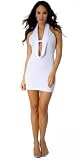 Sexy Short Trendy Dressy Party PlungingNeck Halter Mini Dress From Hot Fash Dresses  OHHMY DRESS White