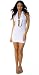 Sexy Short Trendy Dressy Party Plunging-Neck Halter Mini Dress from Hot Fash Dresses - OHHMY DRESS White