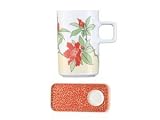 Arzberg Edo Edo Red Espresso Cup w Snack Saucer 3.7-oz. by Arzberg