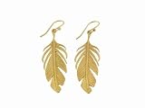 18kt Feather Earrings by Annette Ferdinandsen